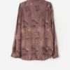 Vintage Brocade Shiny Party Shirt In Mauve Xl 3