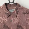 Vintage Brocade Shiny Party Shirt In Mauve Xl 4