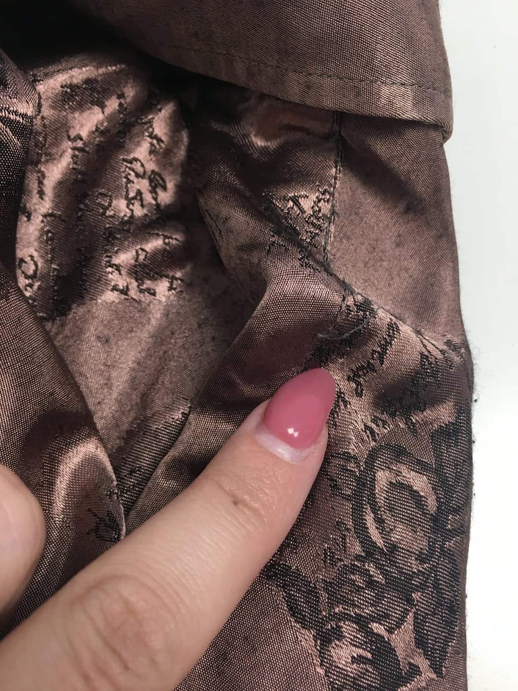 Vintage Brocade Shiny Party Shirt In Mauve Xl