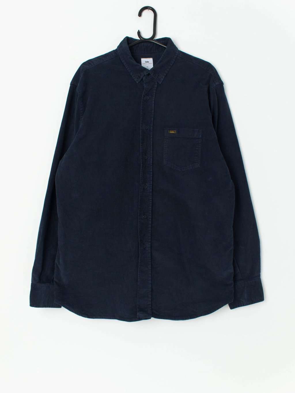 Vintage cord shirt in a stunning deep blue - M / L