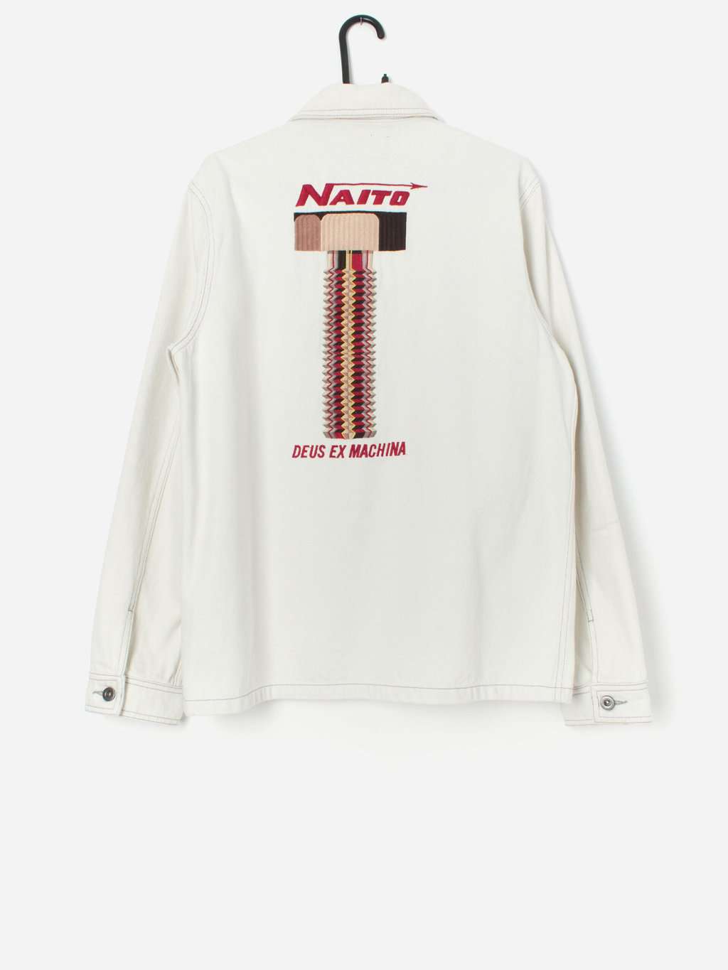 Vintage Deus ex machina denim chore jacket in white - Small / Medium - Image 3