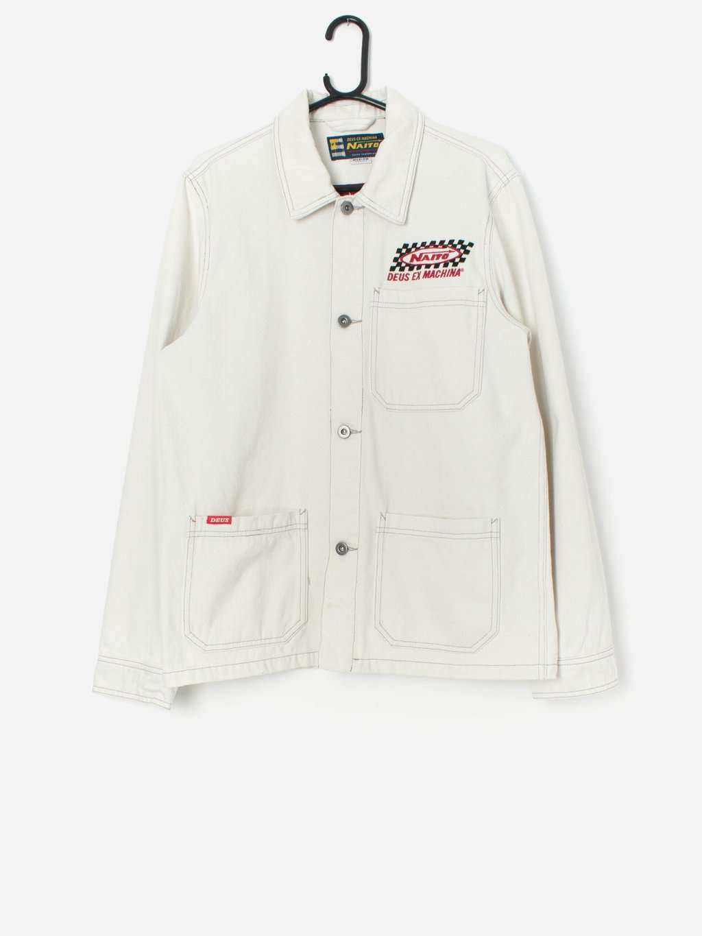 Vintage Deus ex machina denim chore jacket in white - Small / Medium