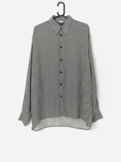 Vintage Dogtooth Shirt With Long Sleeves Medium 3