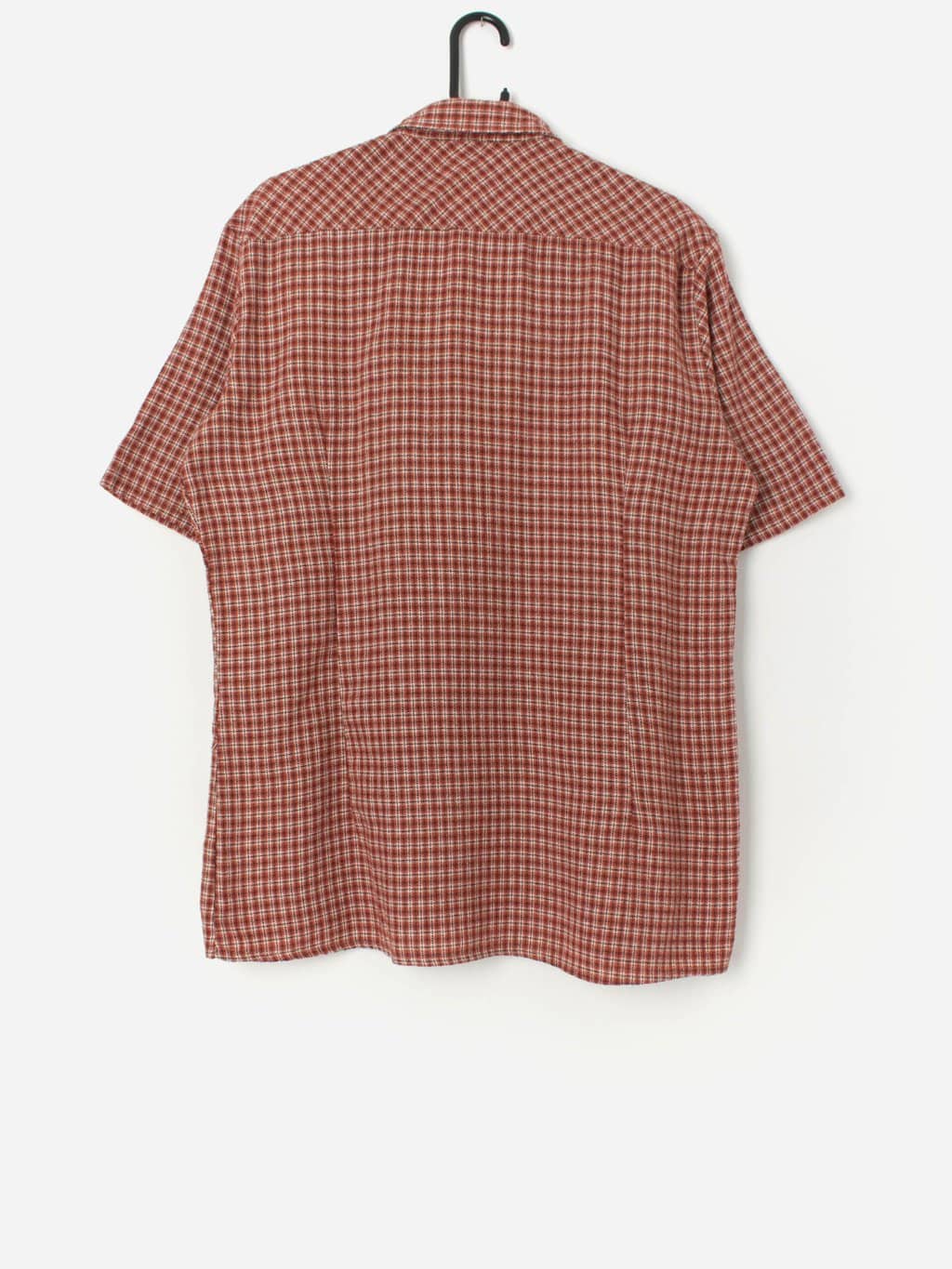 Vintage Flannel Plaid Shirt In Burnt Orange And Brown Large