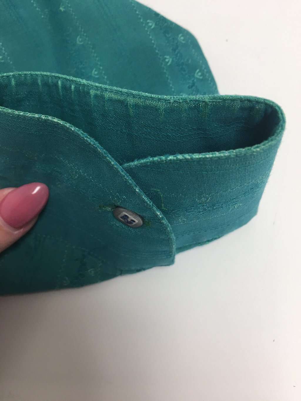 Vintage Floral Shirt In Sea Green Medium