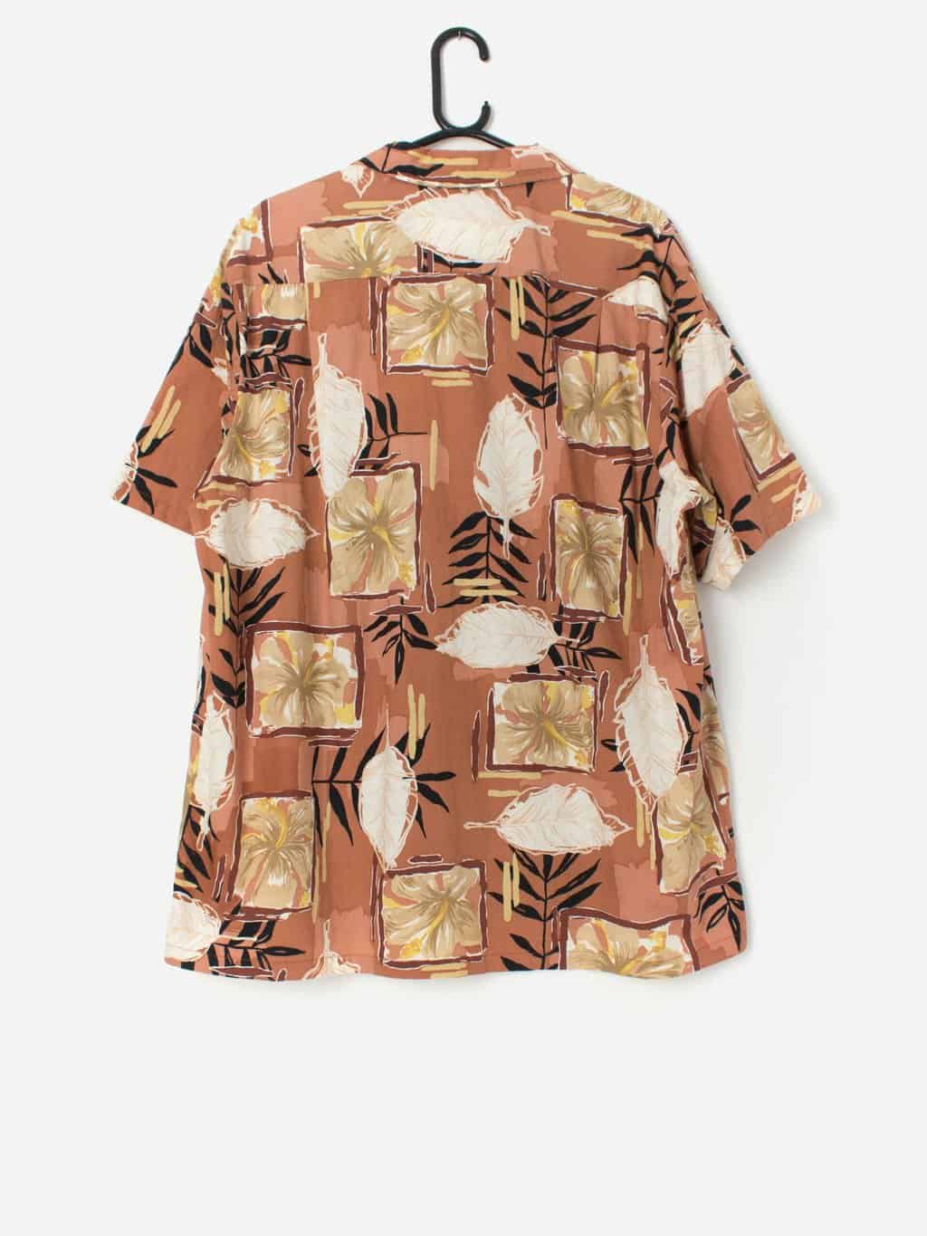 Vintage Hawaiian shirt in orange, made in Hawaii - L - Image 3