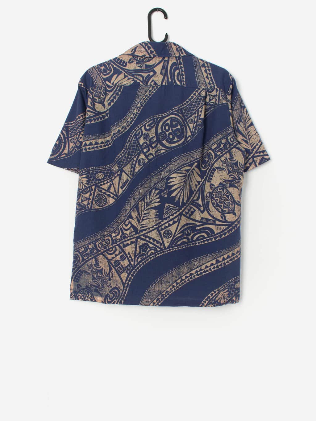 Vintage Hawaiian shirt in royal blue, made in Hawaii - M - Image 3