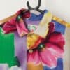 Vintage Jams World Floral Striped Shirt With Permanent Crease Effect Small Medium 2