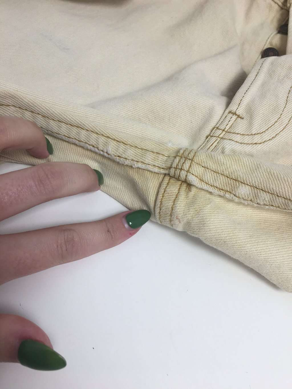 Vintage Levis 501 beige jeans, made in USA 34 X 32 - Image 6