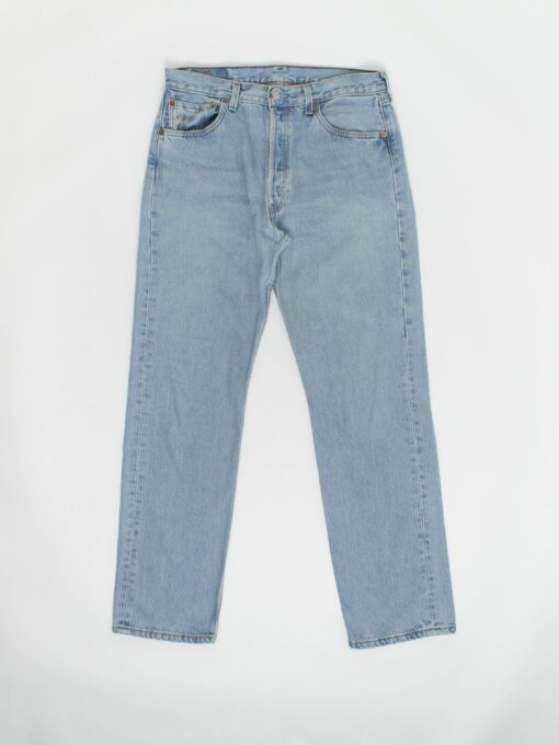 Vintage Levis 501 pale blue stonewash jeans, made in USA 34 X 32