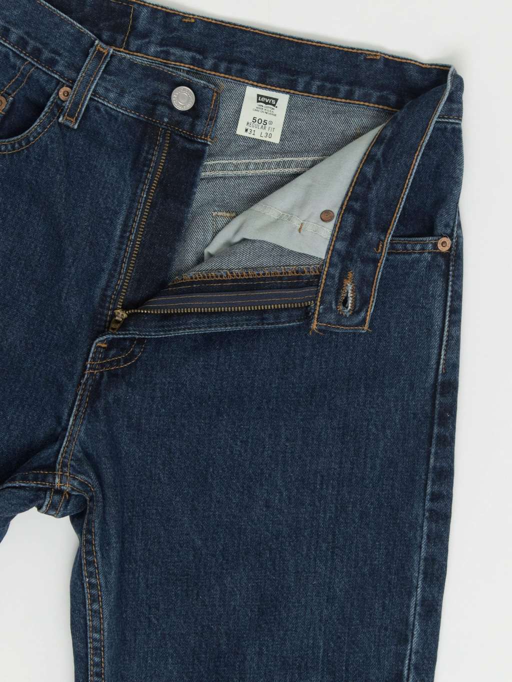 Vintage Levis 505s jeans in dark blue, made in USA 31 X 29 - Image 2