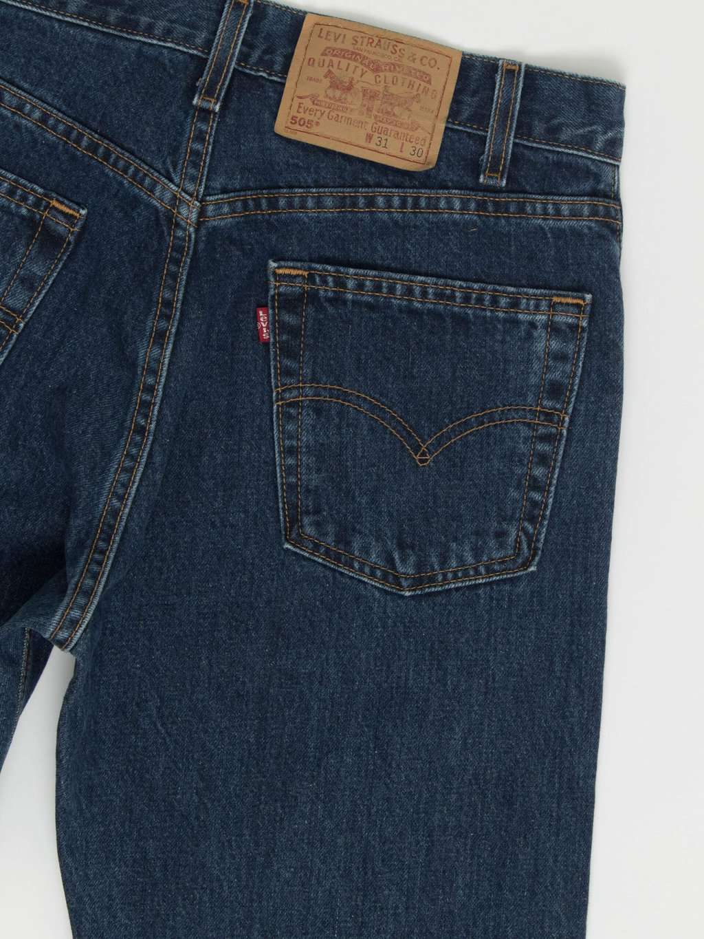 Vintage Levis 505s jeans in dark blue, made in USA 31 X 29 - Image 5