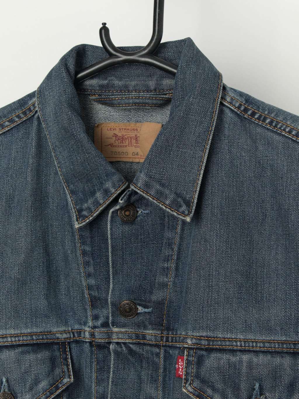 Vintage Levis denim trucker jacket, blue - Small / Medium - Image 2