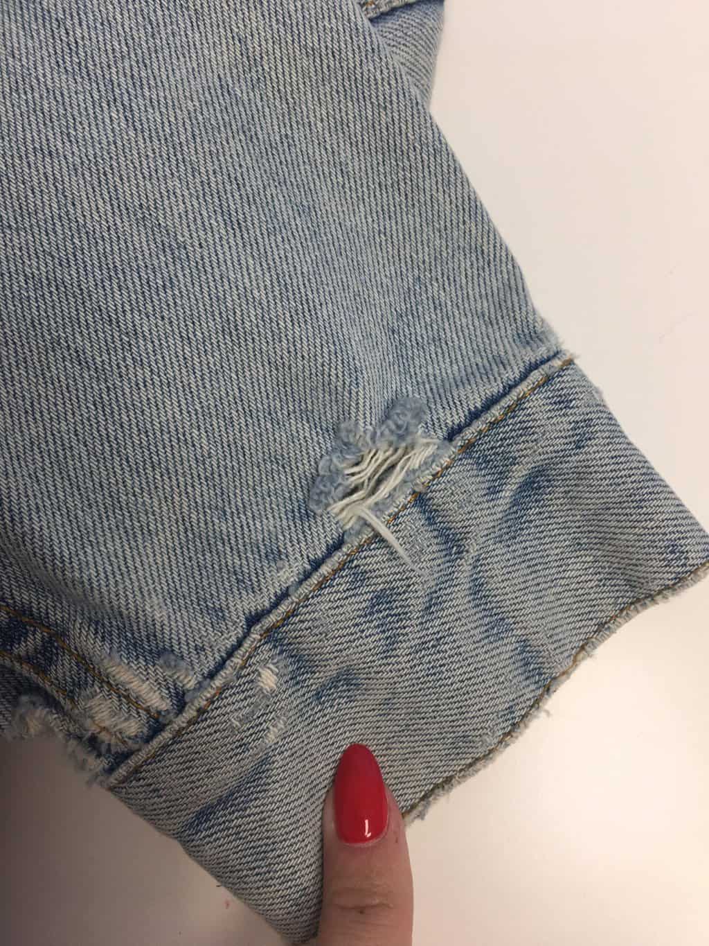 Vintage Levis distressed denim jacket, pale blue - Small - Image 5