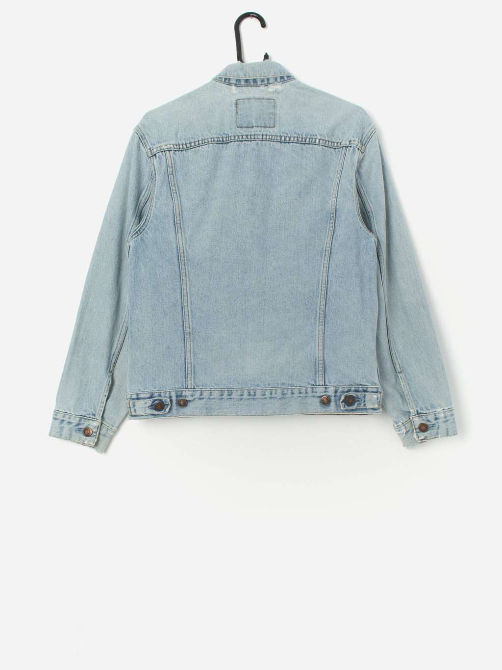 Vintage Levis distressed denim jacket, pale blue - Small - Image 3