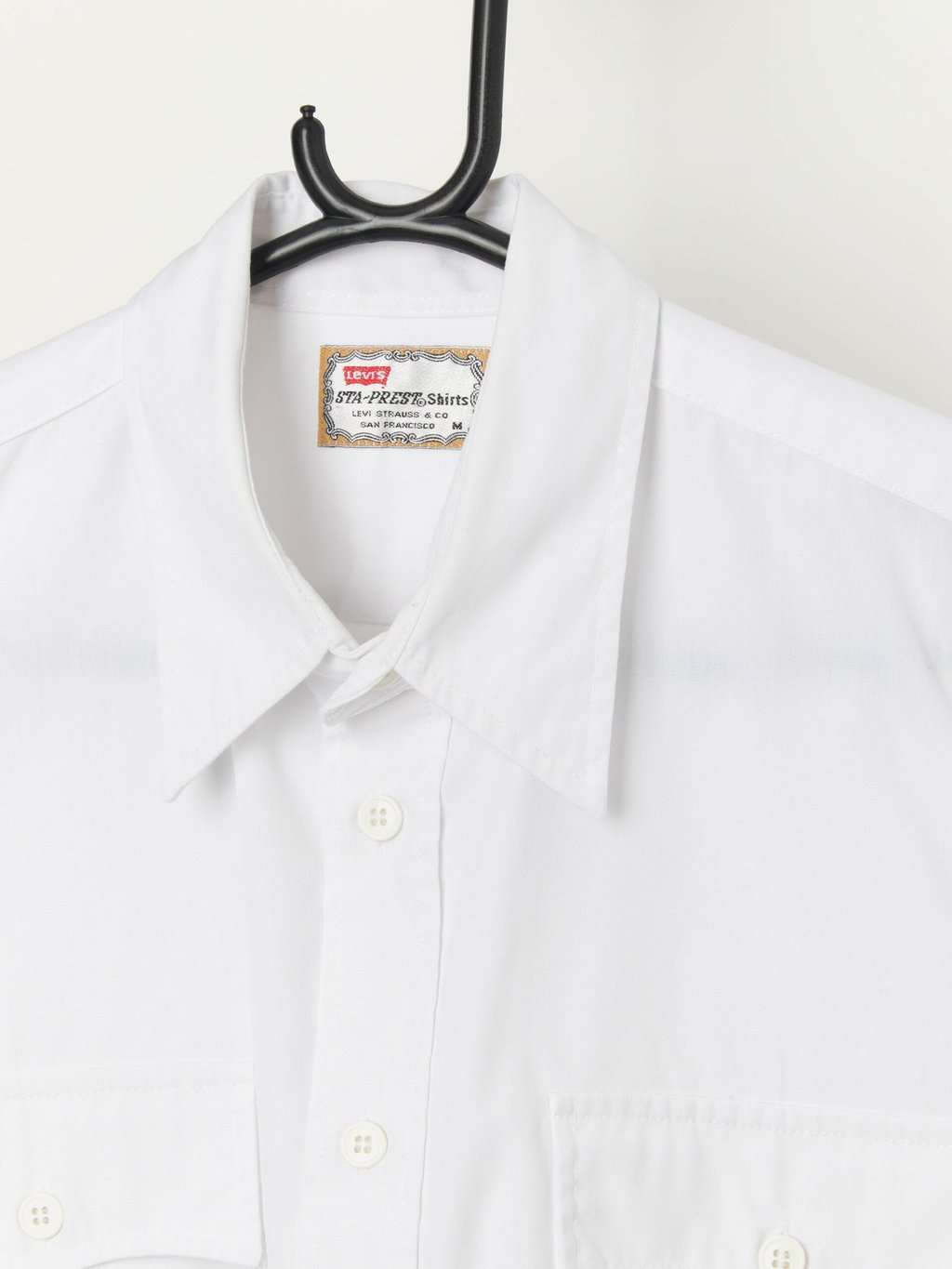 Vintage Levis Sta-Prest shirt in white - Medium - Image 2