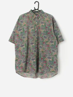 Vintage Paisley Print Shirt By Dockers Xl 3