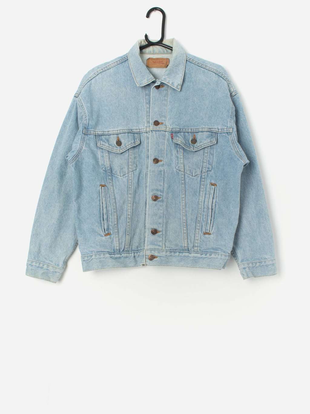 Vintage pale blue Levis denim trucker jacket, made in USA - Medium