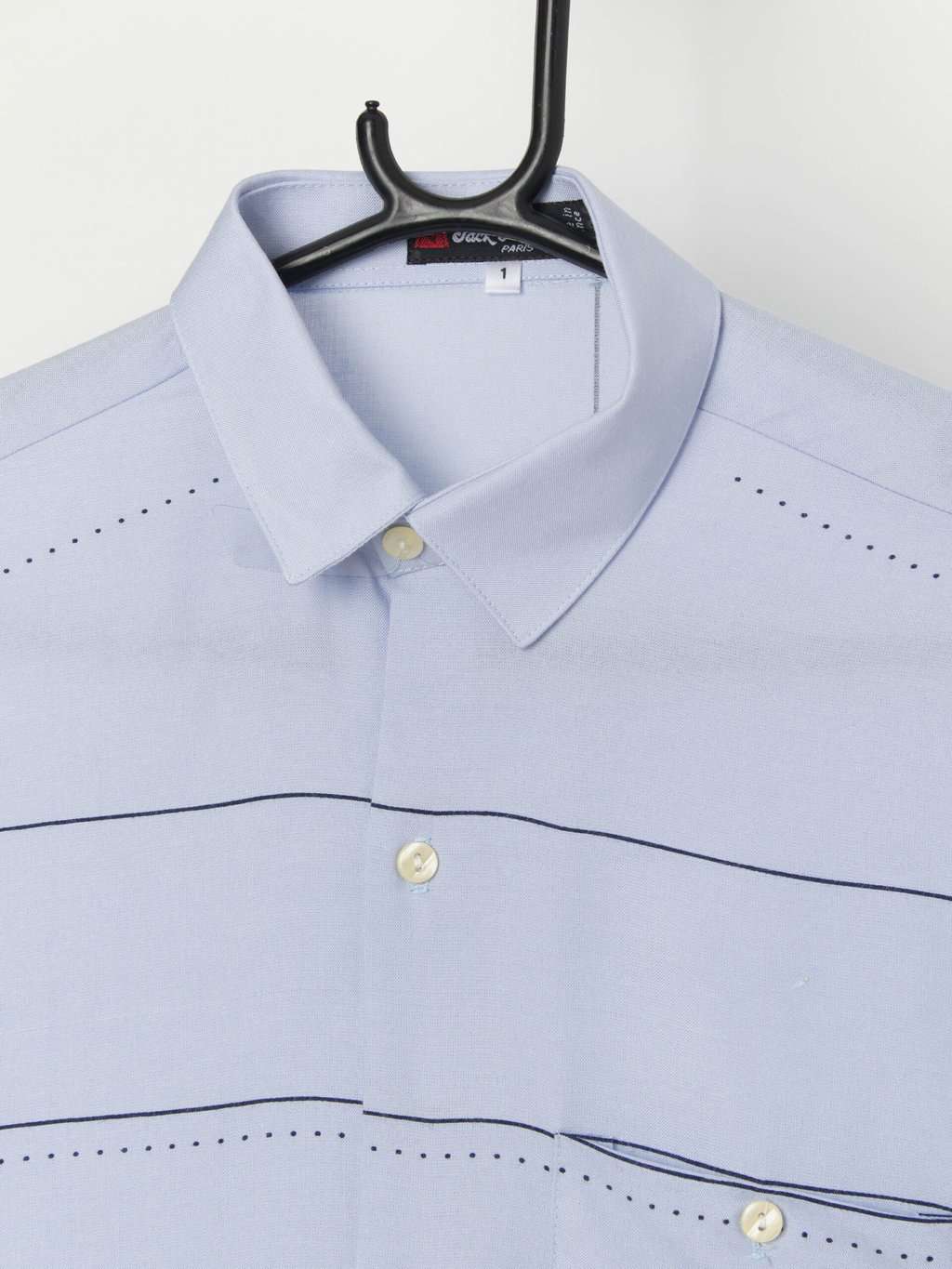 Vintage pastel blue shirt with short sleeves - Small - Image 2
