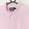 Vintage Polo By Ralph Lauren Pastel Pink And White Striped Shirt Xl 2