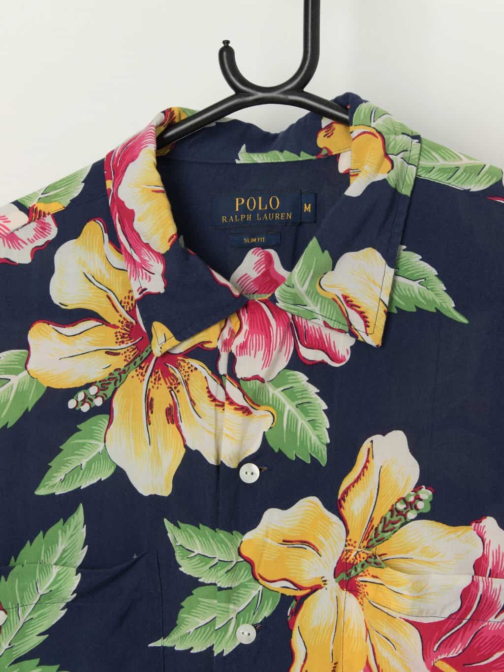 Vintage Polo Ralph Lauren Hawaiian shirt with colourful floral design- Small / Medium - Image 2