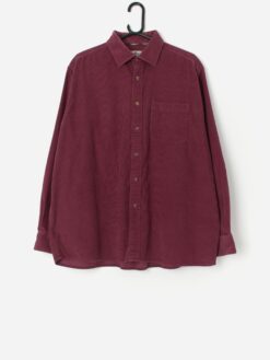 Vintage Raspberry Corduroy Shirt With Chest Pocket Xl 3