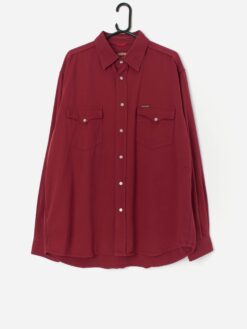 Vintage Red Western Shirt With Snap Buttons Xl 3