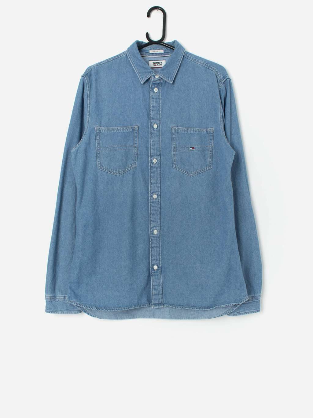 Vintage Tommy Jeans light blue denim shirt - S / M