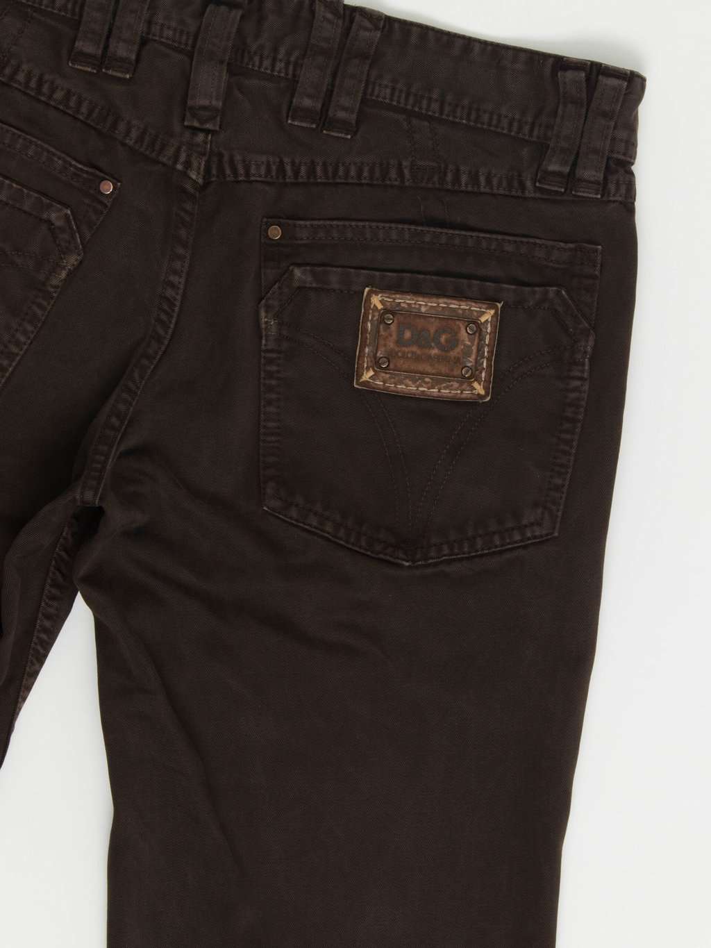 Vintage Y2K D&G straight leg jeans in dark brown 32 X 31 - Image 5