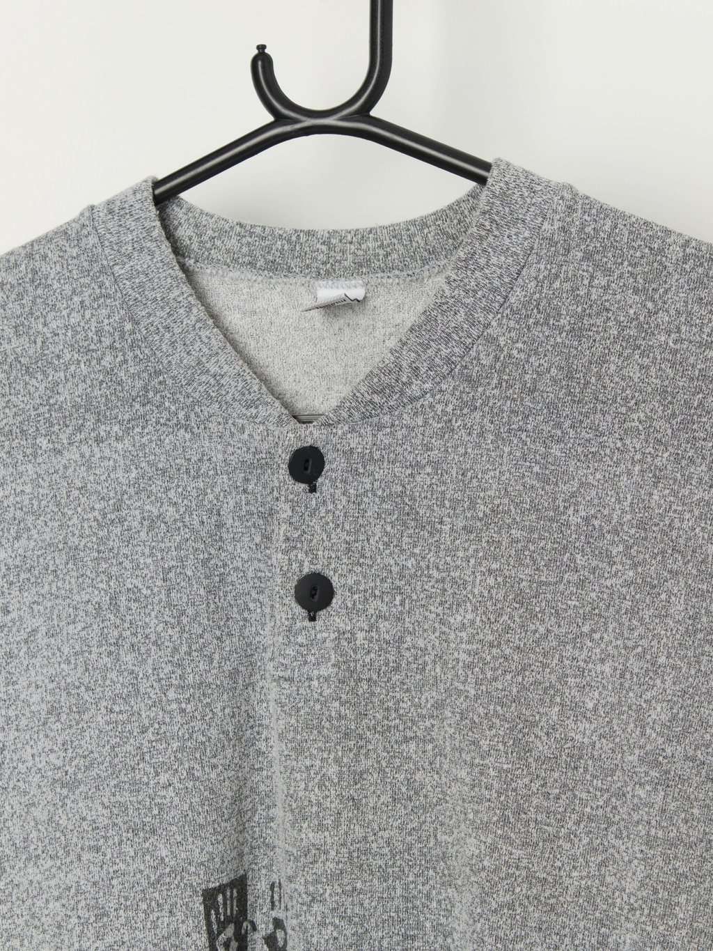 90s vintage cotton flannel t-shirt in grey - Medium - Image 2