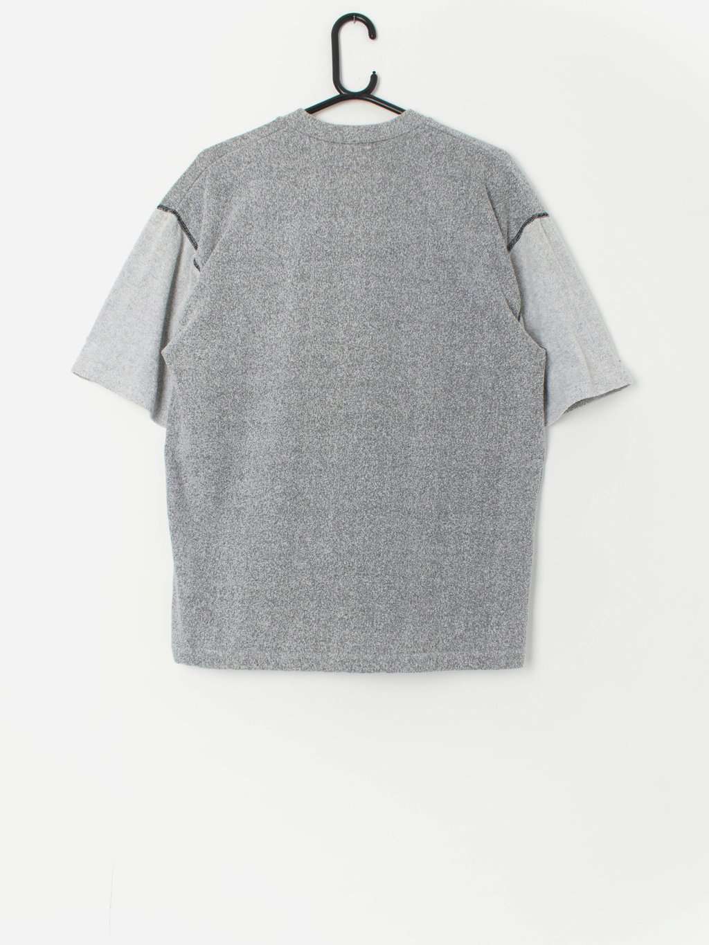 90s vintage cotton flannel t-shirt in grey - Medium - Image 3