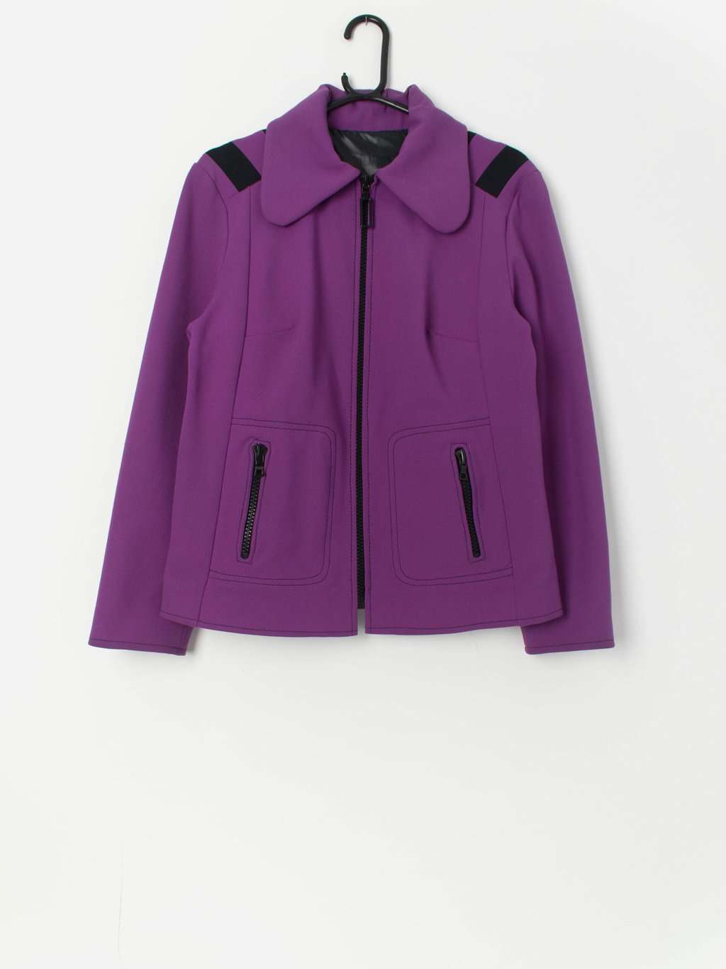 Rare vintage purple jacket with dog ear collar - Medium