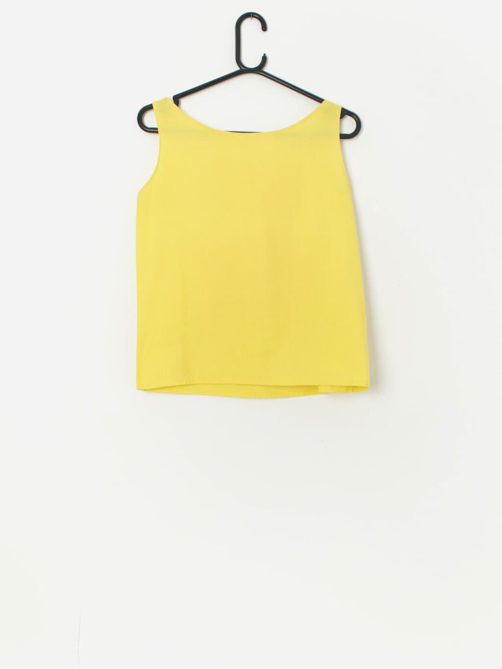 Vintage 1980s yellow vest top with button detail - Medium - Image 3