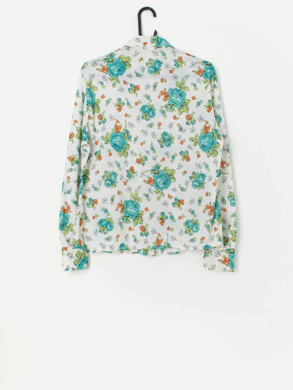 Vintage 70s blouse with beautiful floral rose print - Medium / Large - Image 3