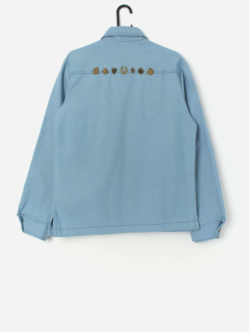 Vintage 70s denim jacket with amazing collar and back details - Medium - Image 4