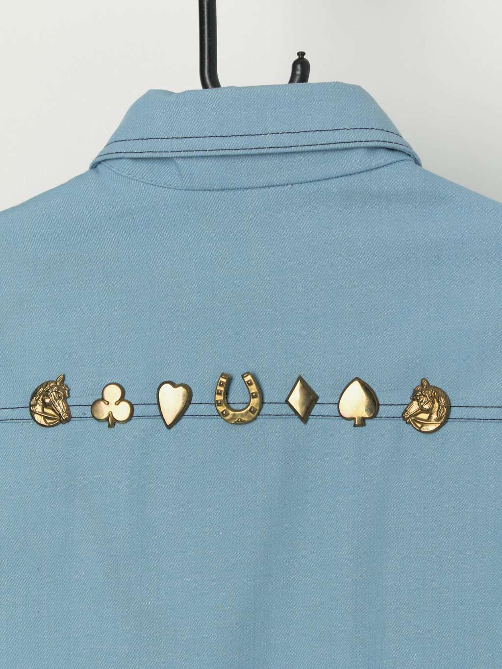 Vintage 70s denim jacket with amazing collar and back details - Medium - Image 3