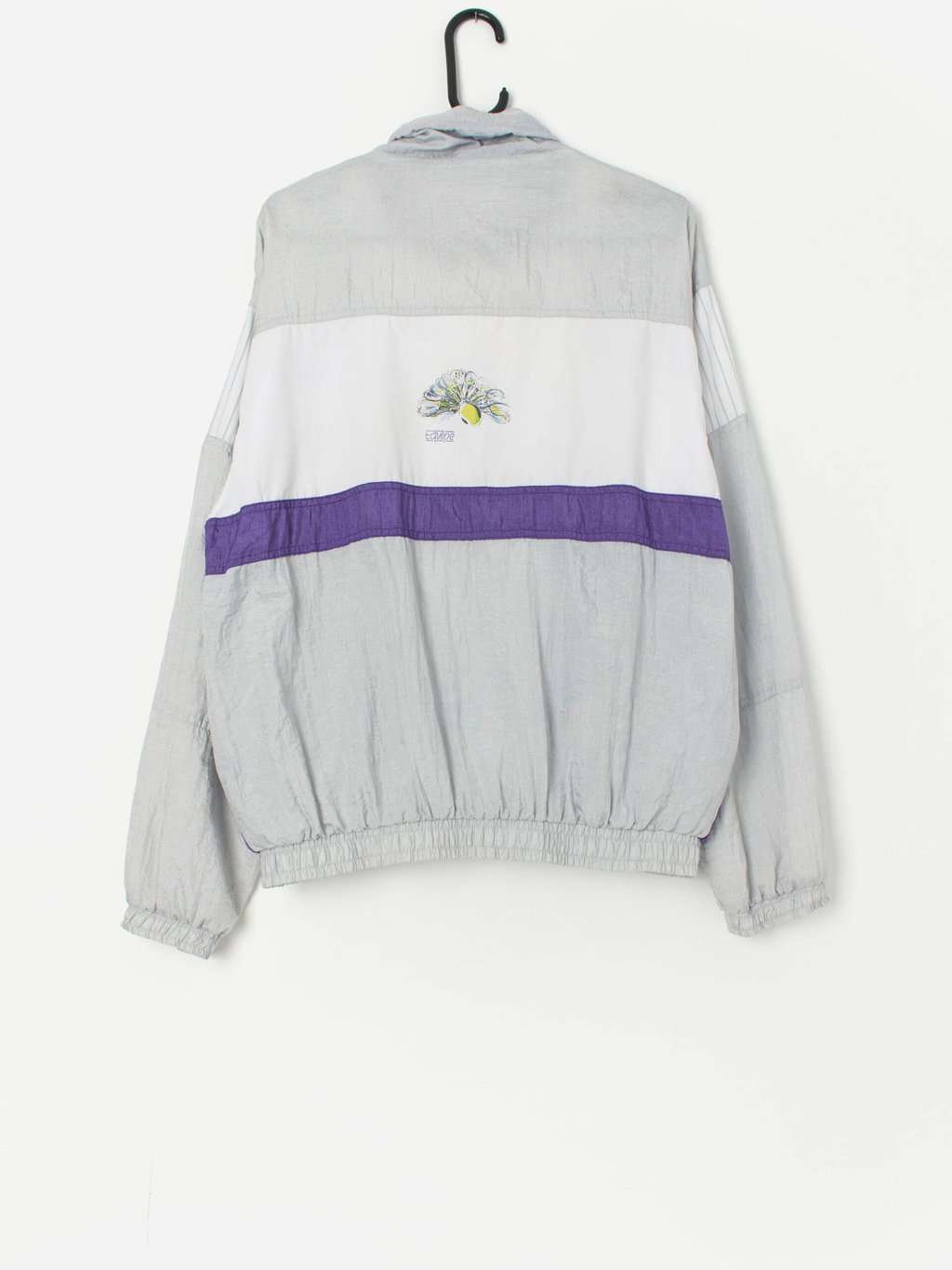 Vintage 80s silver and purple sports jacket - Large - Image 3