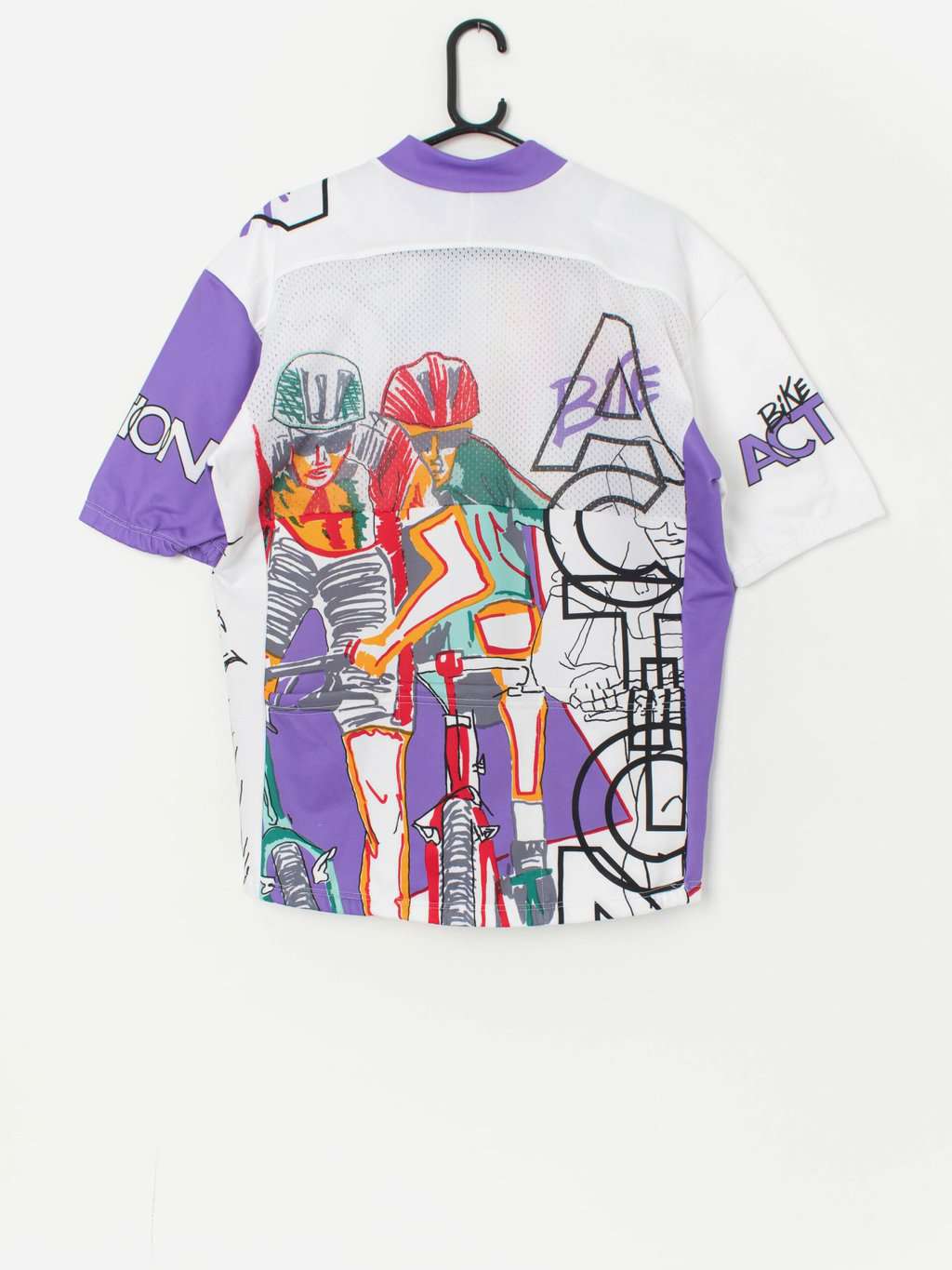 Vintage 90s cycling jersey with abstract graphic - XL - Image 3