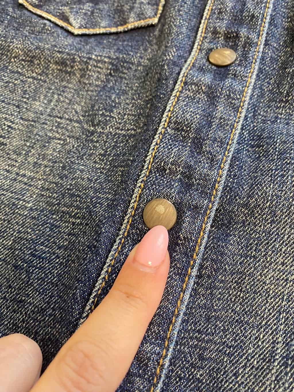 Vintage All Saints Sawtooth western denim shirt - XS / S - Image 6