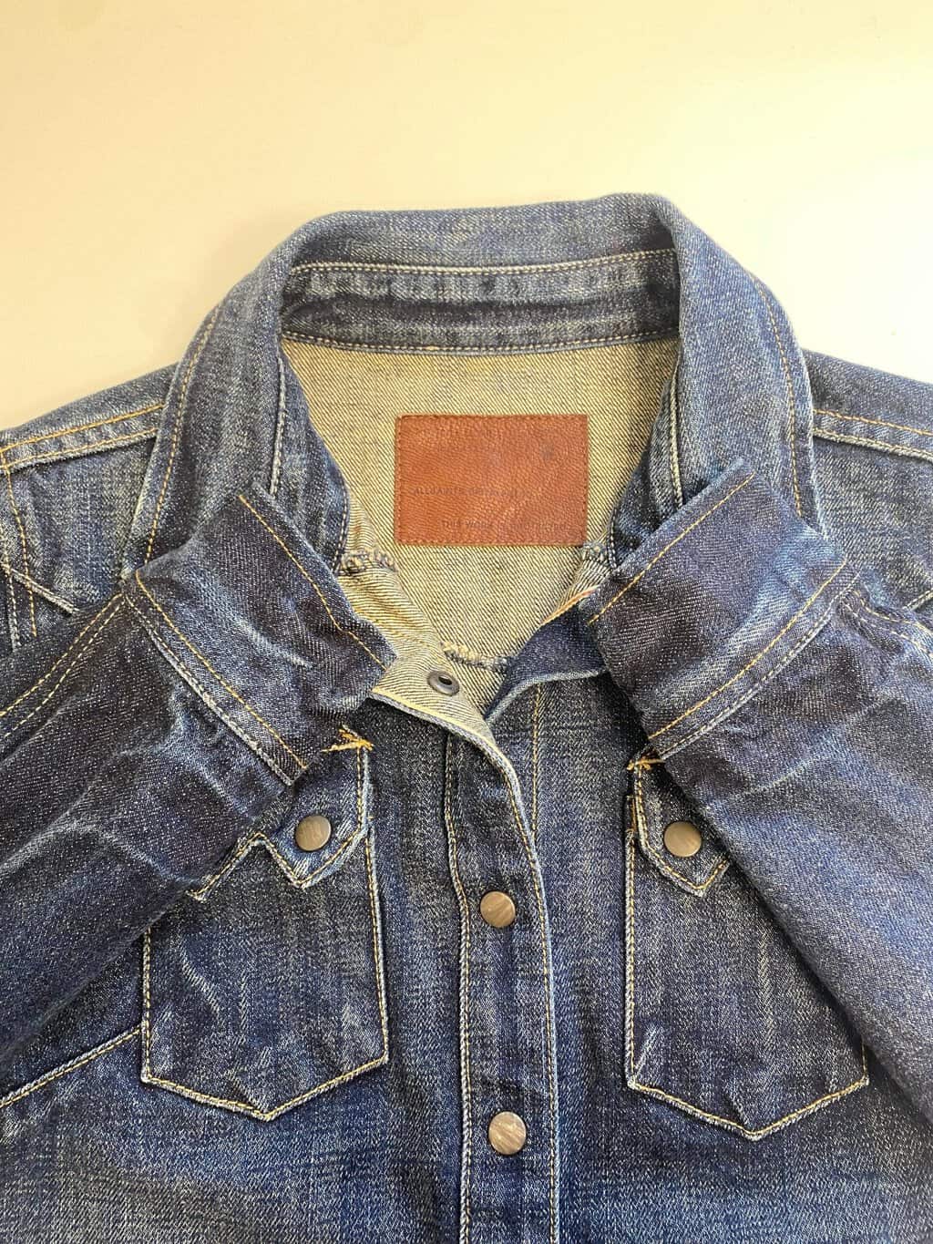 Vintage All Saints Sawtooth western denim shirt - XS / S - Image 5