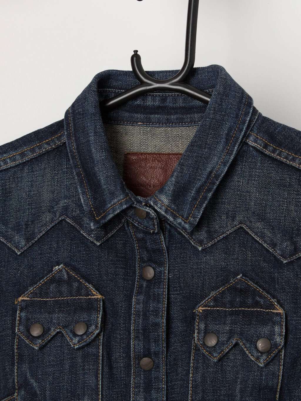 Vintage All Saints Sawtooth western denim shirt - XS / S - Image 2