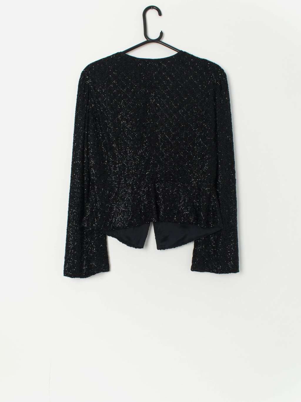 Vintage Armani Collezioni beaded jacket with ruffle front - Medium - Image 4