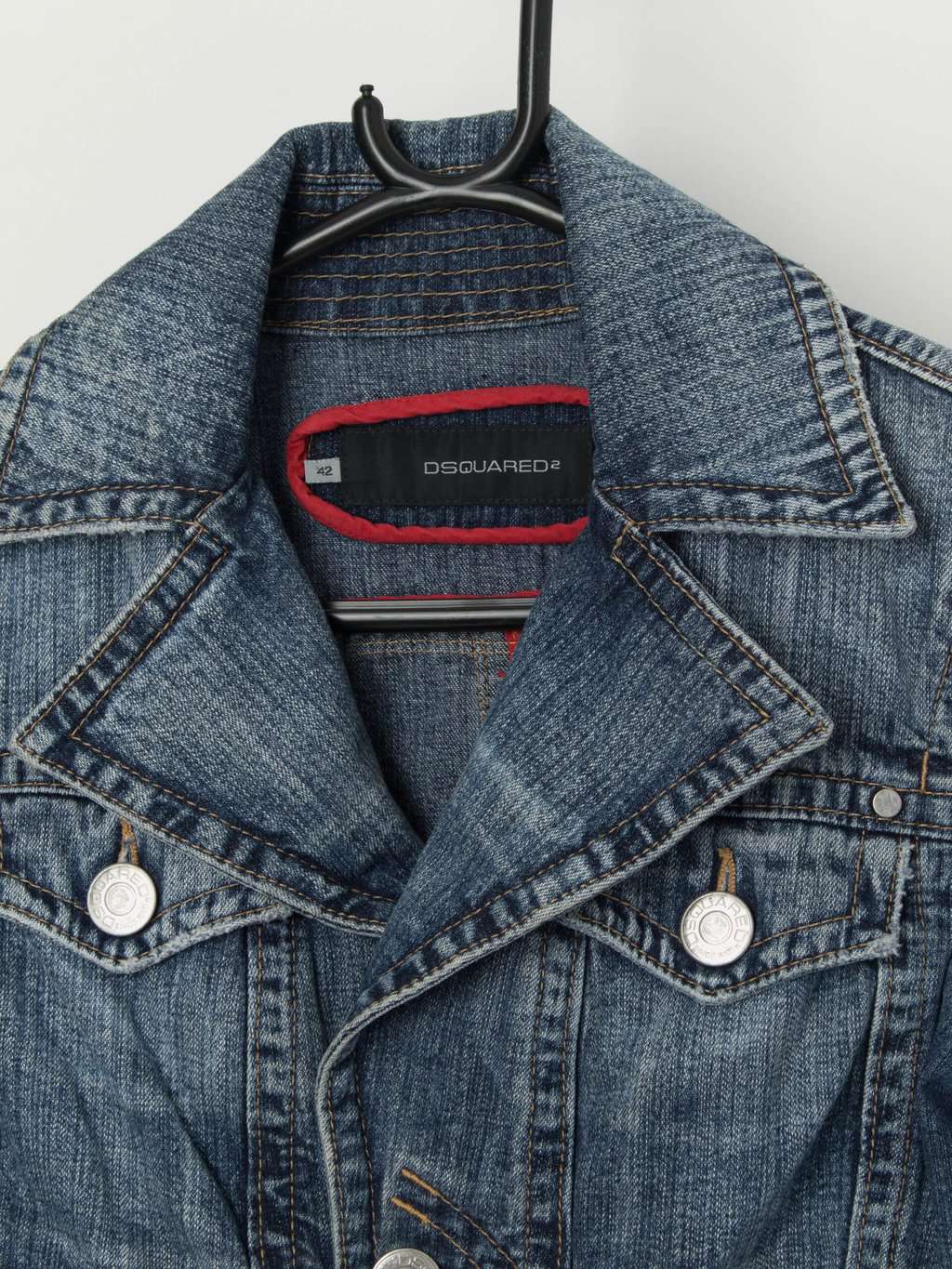 Vintage blue denim jacket by Dsquared with flared sleeves - Small - Image 2