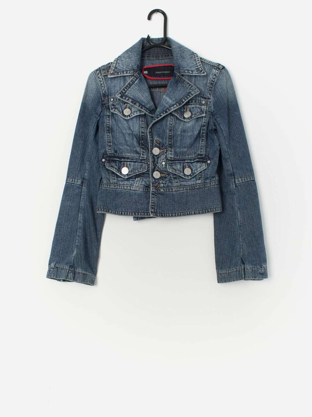 Vintage blue denim jacket by Dsquared with flared sleeves - Small