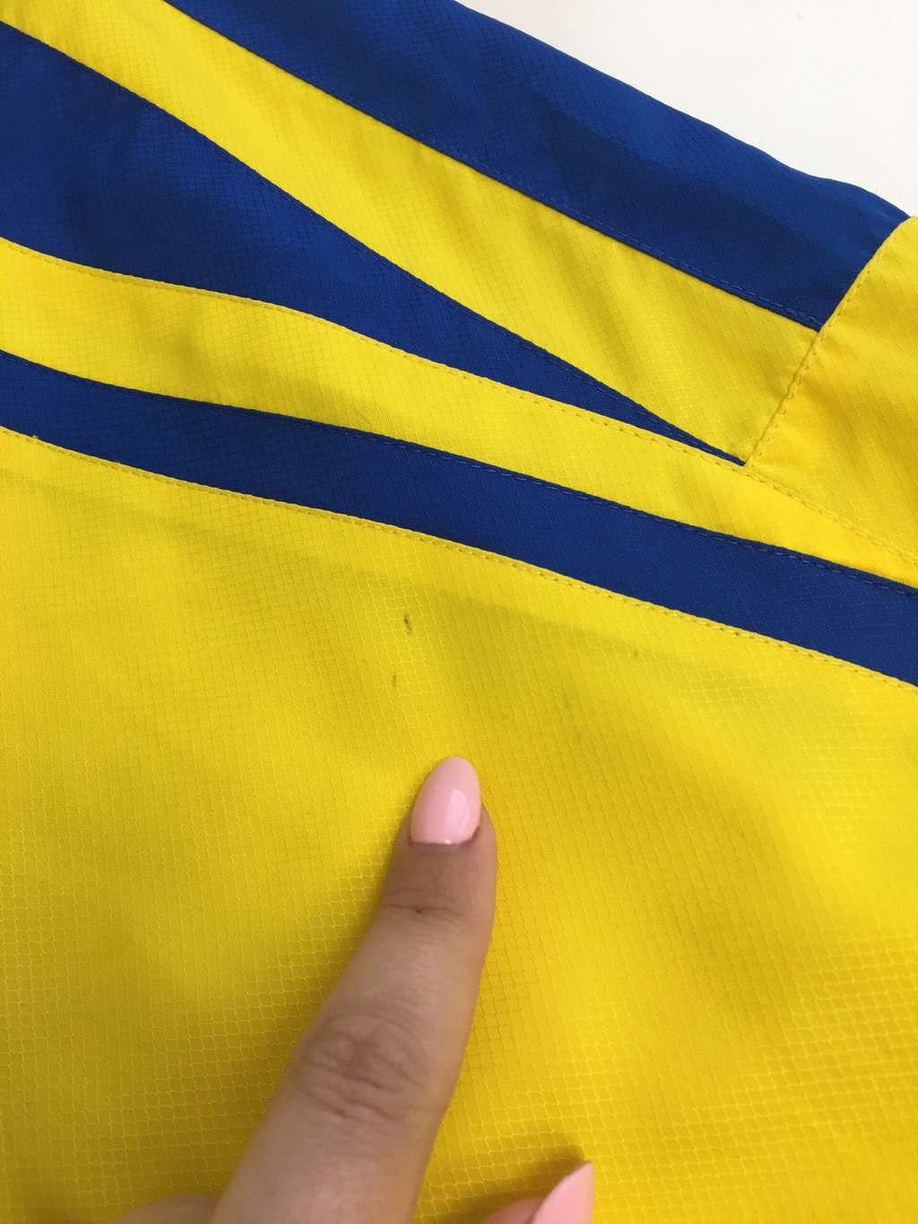 Vintage Brasil Fila windbreaker jacket in blue and yellow - Medium / Large - Image 4