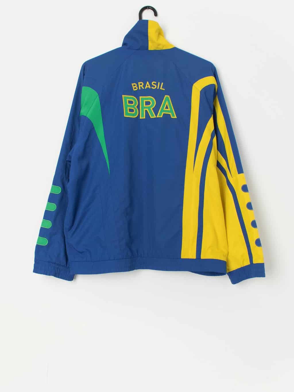 Vintage Brasil Fila windbreaker jacket in blue and yellow - Medium / Large - Image 2