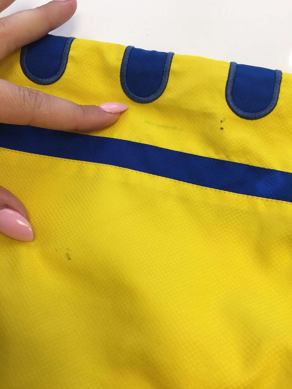 Vintage Brasil Fila windbreaker jacket in blue and yellow - Medium / Large - Image 5