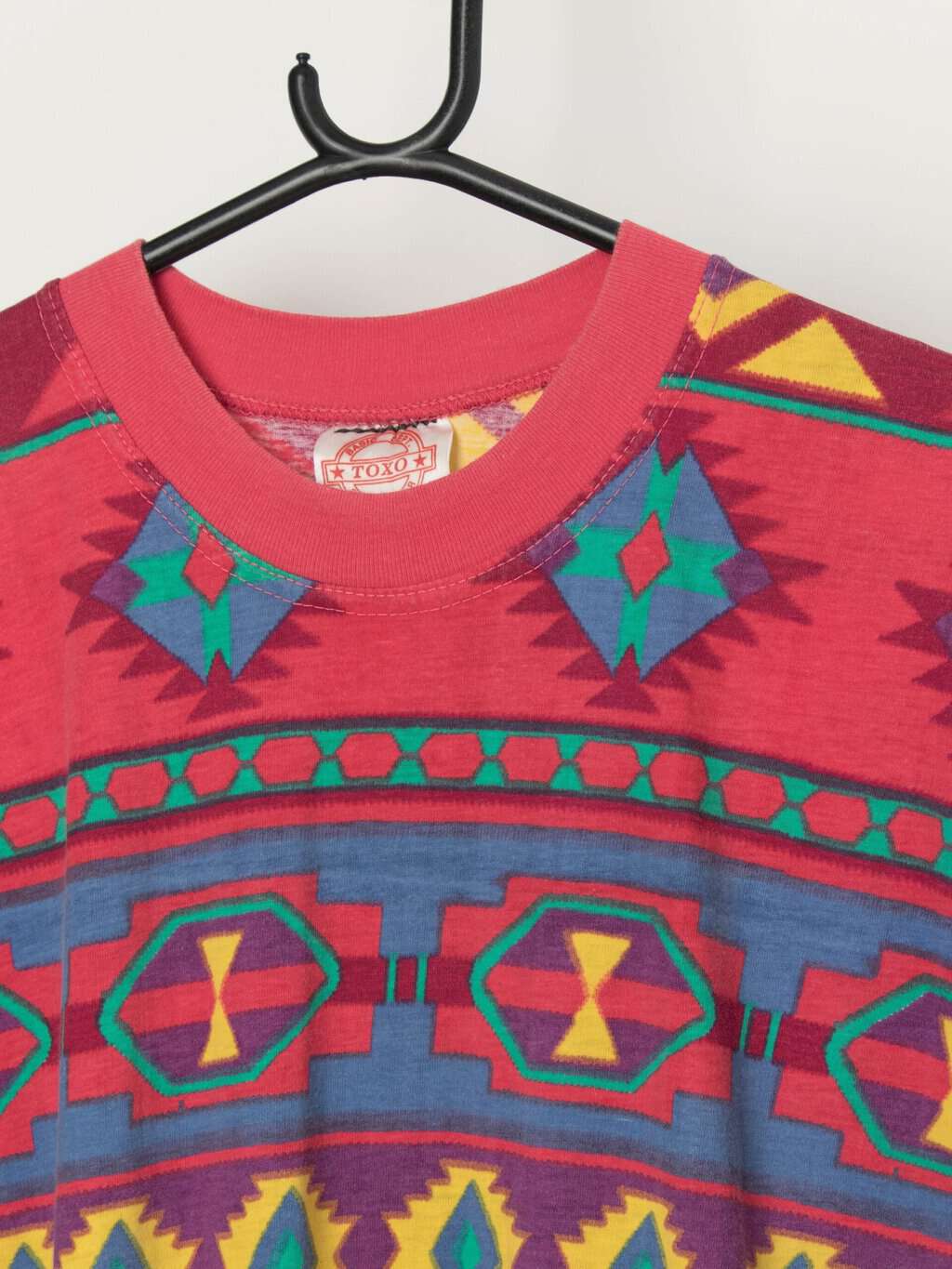 Vintage bright patterned t-shirt - Small / Medium - Image 2