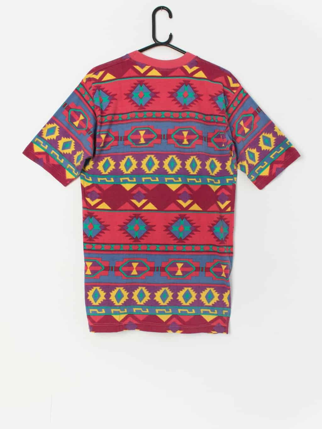 Vintage bright patterned t-shirt - Small / Medium - Image 3
