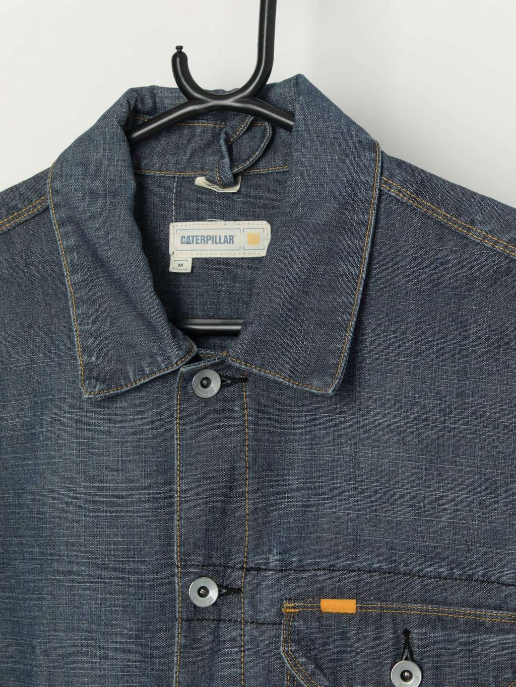 Vintage Caterpillar denim jacket with chest pocket - M - Image 2